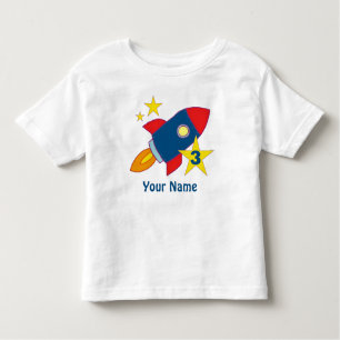 Camiseta Infantil T-shirt personalizado navio de Rocket do