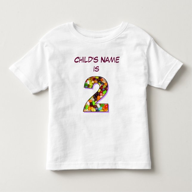 Camiseta Infantil T-shirt personalizado para uma criança de dois (Frente)