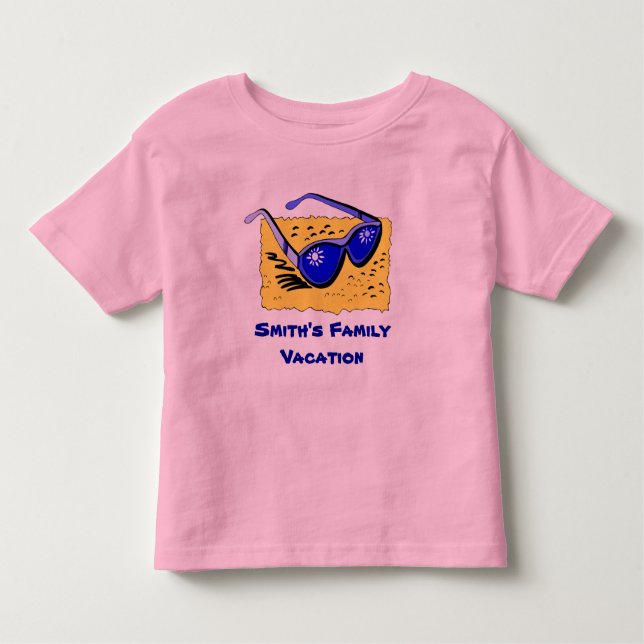 Camiseta Infantil T-shirt personalizados das férias em família da (Frente)