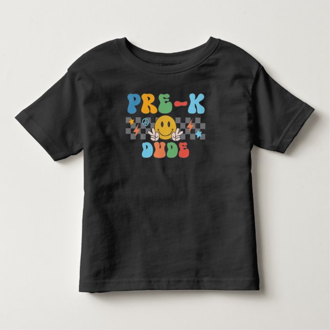 Camiseta Infantil T-Shirt Pré-K Dude Boys Retro (Frente)