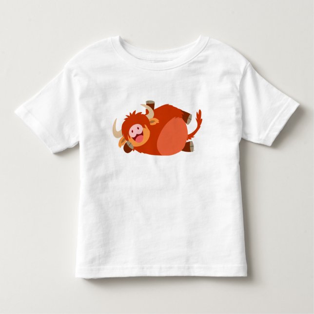 Camiseta Infantil T-shirt preguiçoso bonito das crianças da vaca das (Frente)