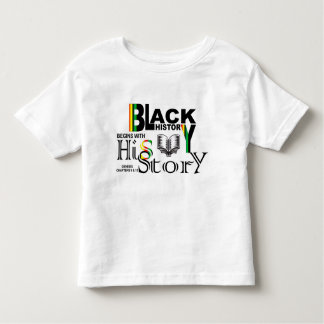 Camiseta Infantil T-shirt preto da criança da História-HiSStory