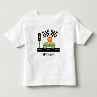 Camiseta Infantil T-Shirt Racecar Cute com Leão