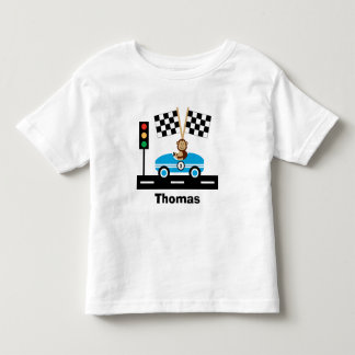 Camiseta Infantil T-Shirt Racecar Cute com Macaco