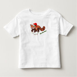Camiseta Infantil T-Shirt Red Panda Toddler de Natal Personalizável