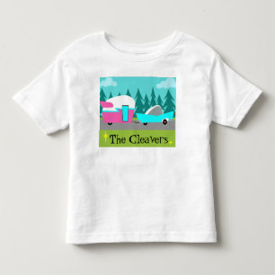 Camiseta Infantil T-shirt retro customizável do campista/reboque &