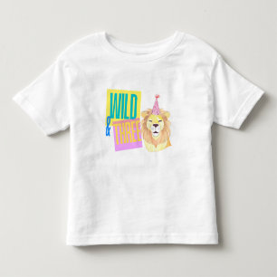 Camiseta Infantil T-Shirt Selvagem e Três aniversário de 3 anos