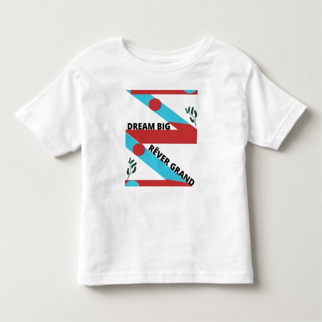 Camiseta Infantil T-Shirt sonhador de menino grande (Frente)