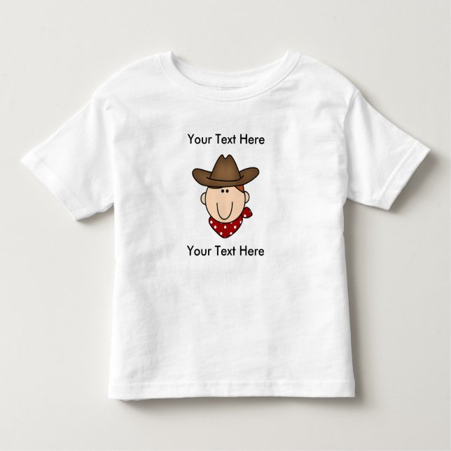 Camiseta Infantil T-Shirt Vermelho Cowboy Personalizado (Frente)