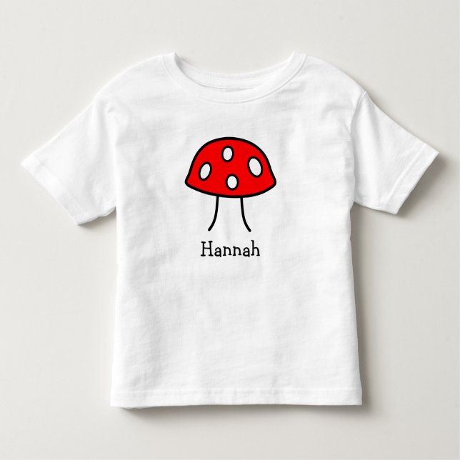 Camiseta Infantil T-shirt vermelho da criança do cogumelo (Frente)