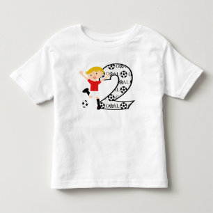 Camiseta Infantil T-shirt vermelho e branco do segundo aniversário