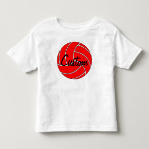 Camiseta Infantil T-shirt vermelho feito sob encomenda do voleibol