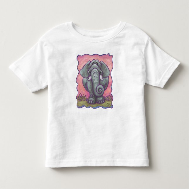 Camiseta Infantil T-Shirts de elefante (Frente)