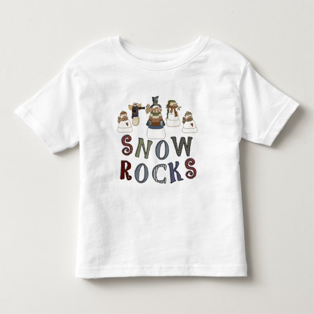 Camiseta Infantil T-shirts e presentes com rochas de neve (Frente)