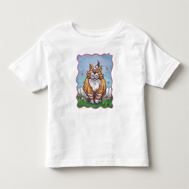 Camiseta Infantil T-Shirts Ginger Cat (Frente)