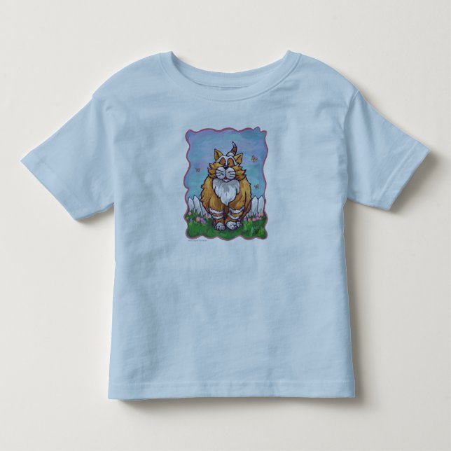 Camiseta Infantil T-Shirts Ginger Cat (Frente)