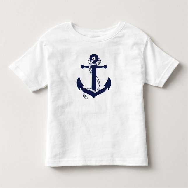 Camiseta Infantil T-Shirts para Crianças - Âncora Náutica & Corda (Frente)