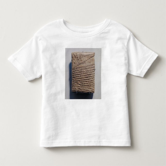 Camiseta Infantil Tabuleta com quatorze linhas de um texto (Frente)