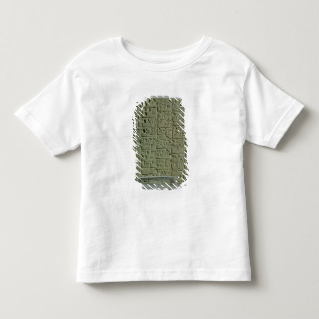 Camiseta Infantil Tabuleta com roteiro cuneiform (Frente)