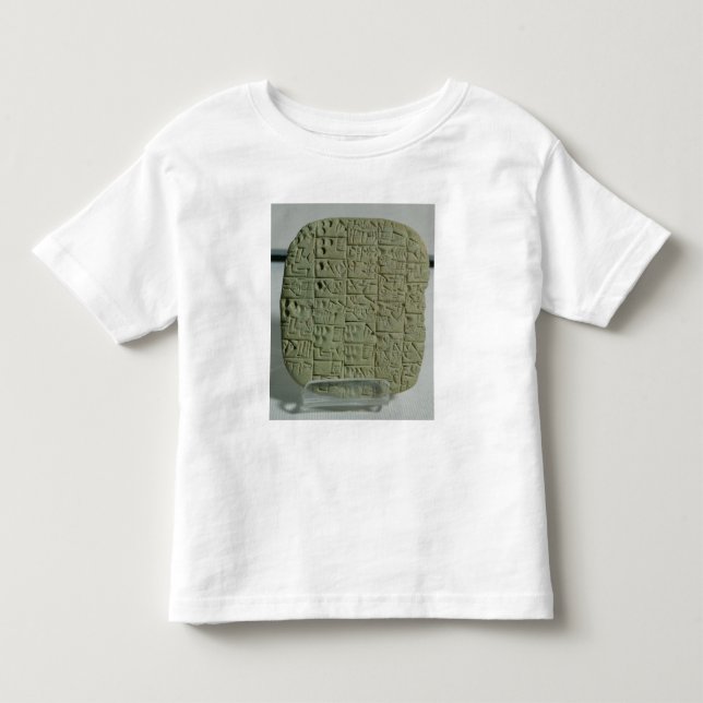 Camiseta Infantil Tabuleta com roteiro cuneiform (Frente)