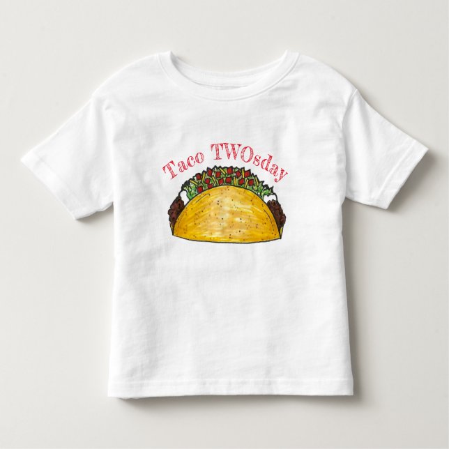 Camiseta Infantil Taco 2.ª Quinta-feira 2 Festa de aniversário de do (Frente)