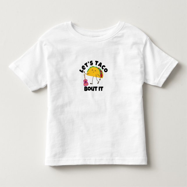 Camiseta Infantil "Taco Guitar T-Shirt - Engraçado Teto Comida Mexic (Frente)