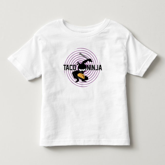 Camiseta Infantil Taco Ninja Design - Toddler Fine Jersey T-Shirt (Frente)