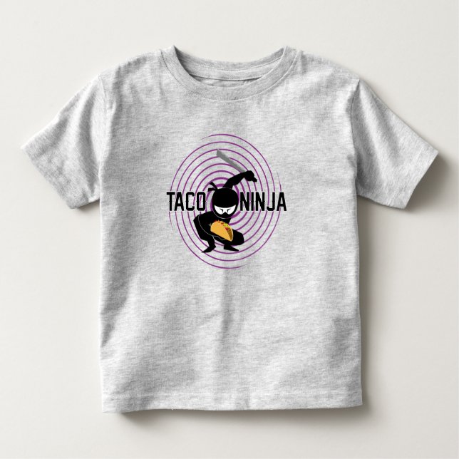 Camiseta Infantil Taco Ninja Design - Toddler Fine Jersey T-Shirt (Frente)