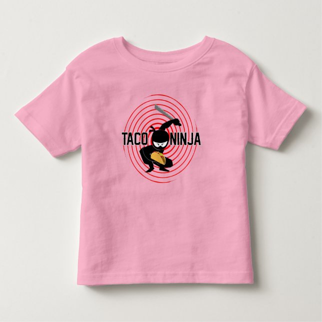 Camiseta Infantil Taco Ninja Design - Toddler Fine Jersey T-Shirt (Frente)