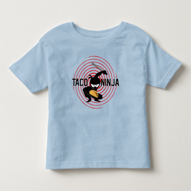 Camiseta Infantil Taco Ninja Design - Toddler Fine Jersey T-Shirt (Frente)