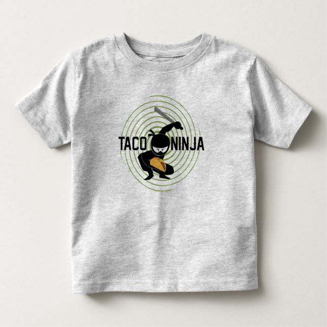 Camiseta Infantil Taco Ninja Design - Toddler Fine Jersey T-Shirt (Frente)