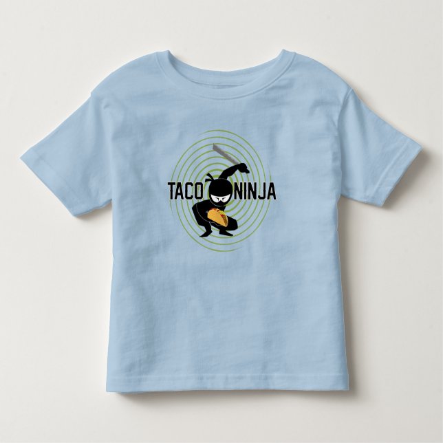 Camiseta Infantil Taco Ninja Design - Toddler Fine Jersey T-Shirt (Frente)