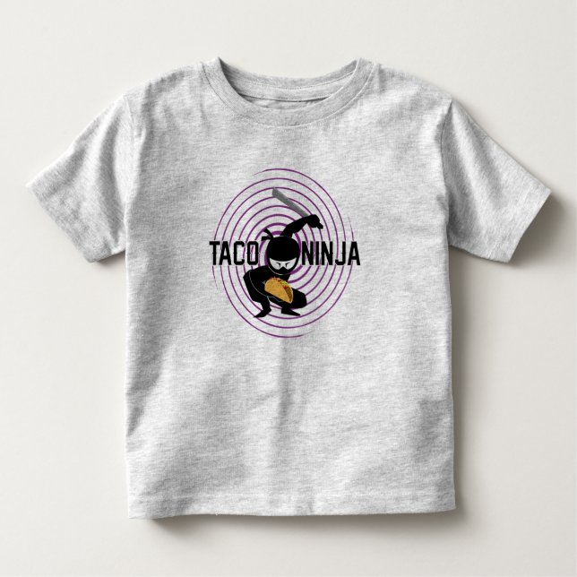 Camiseta Infantil Taco Ninja Design - Toddler Fine Jersey T-Shirt (Frente)