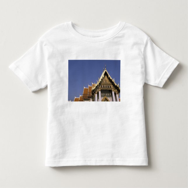 Camiseta Infantil Tailândia, Bangkok. O sol da manhã reflete sobre (Frente)