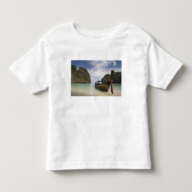 Camiseta Infantil Tailândia, Ilha Phi Phi Lay, Baía de Maya. (Frente)