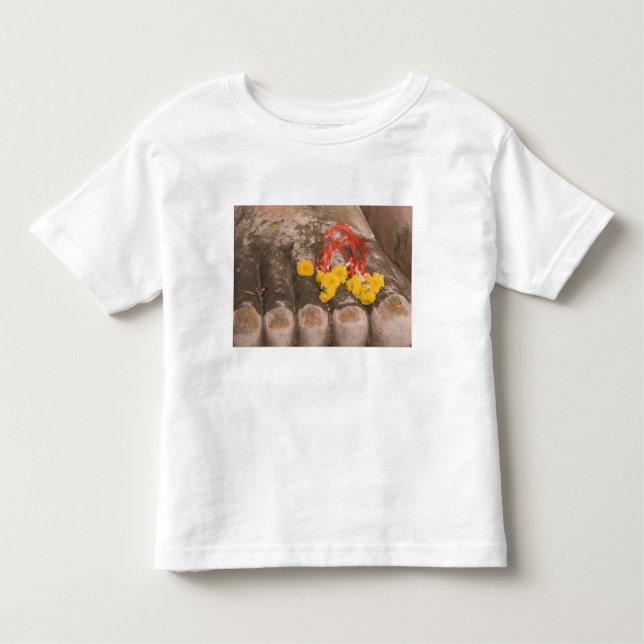 Camiseta Infantil Tailândia, pés de Buda e oferta de Marigold (Frente)