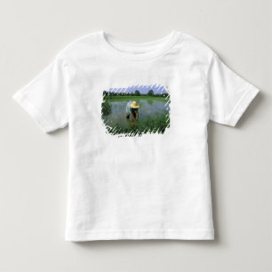 Camiseta Infantil Tailândia, Sukhothai. Agricultor de arroz. SR.