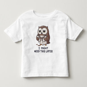 Camiseta Infantil Talvez Eu Precise de Café Mais Tarde - Humor de Co