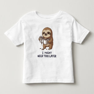 Camiseta Infantil Talvez Preciso De Café Mais Tarde - Humor Lenta