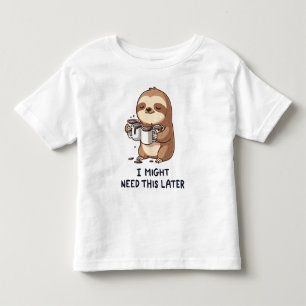 Camiseta Infantil Talvez Preciso De Café Mais Tarde - Humor Lenta