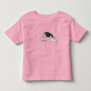 Camiseta Infantil Tamandua ilustração de desenho animado