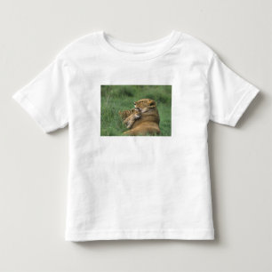 Camiseta Infantil Tanzânia, Cratera de Ngorongoro. Mãe de leão afric
