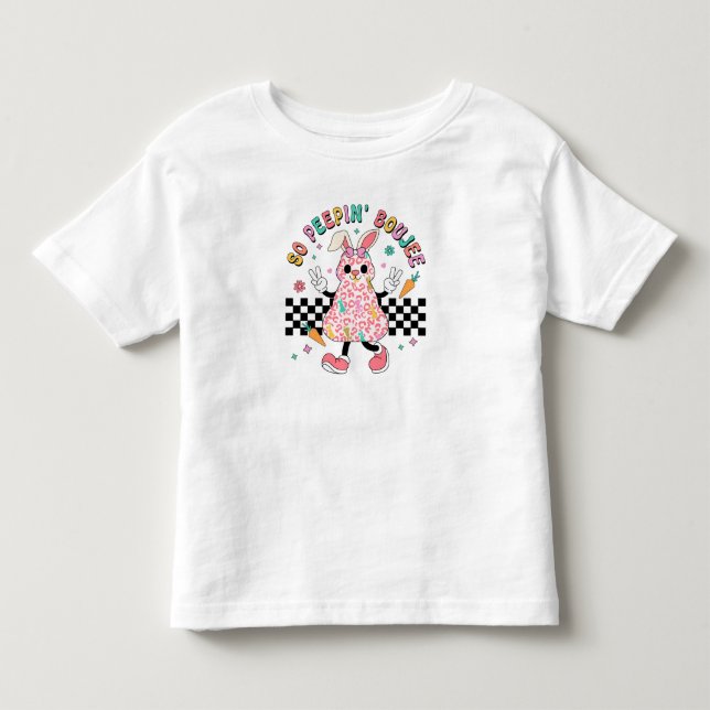 Camiseta Infantil Tão Espiando Boujee Coelho de Páscoa (Frente)