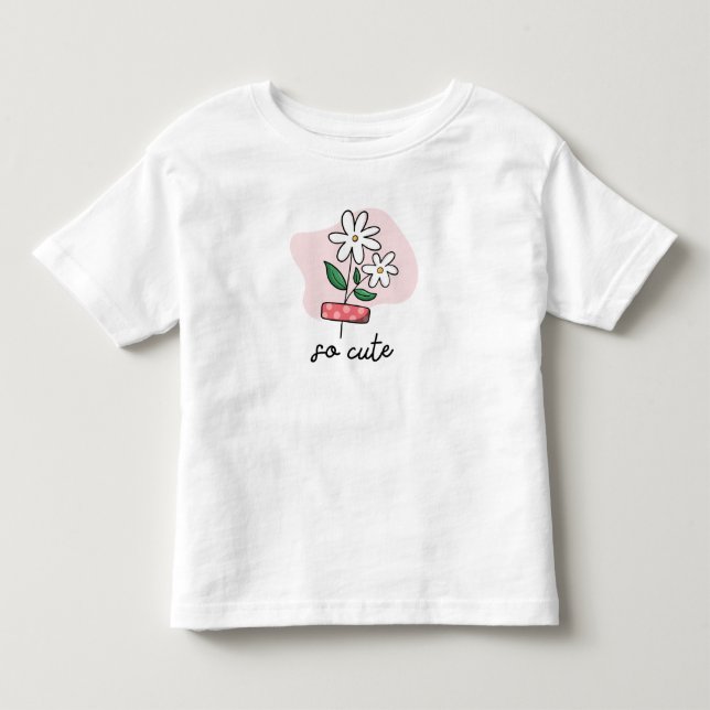 Camiseta Infantil Tão Fofo Floral Margarida (Frente)