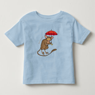 Camiseta Infantil Tarsier bonito com ilustração de desenho de dese