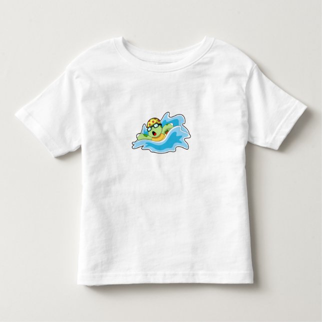Camiseta Infantil Tartaruga a Nadar na Água (Frente)