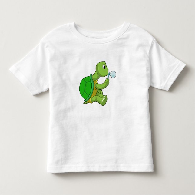 Camiseta Infantil Tartaruga com bolhas de sabão (Frente)