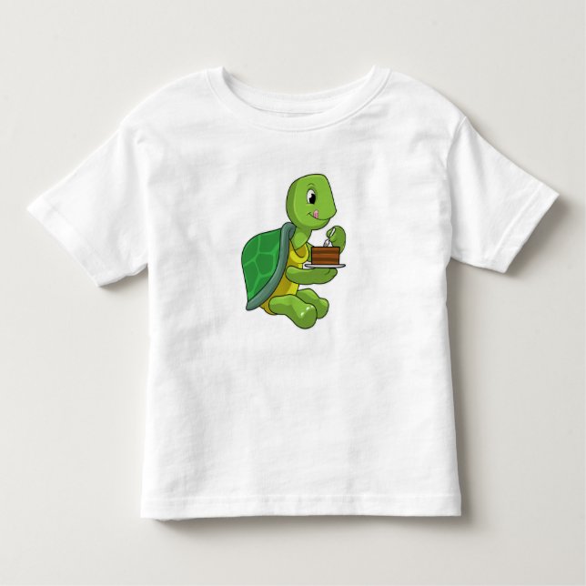 Camiseta Infantil Tartaruga com Bolo (Frente)