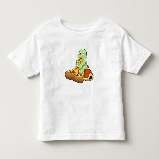 Camiseta Infantil Tartaruga com pizza (Frente)
