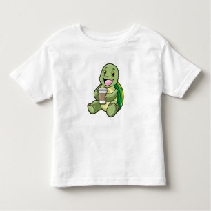 Camiseta Infantil Tartaruga com Shell e Café para ir